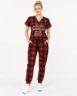 Personalized Name And Specialty You Glow Differently When You've Got Jesus Plaid Pattern Christmas Gift For Nurse Set