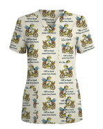 Off To Heal Some Boo Boo's Frog Nurse Scrub Top