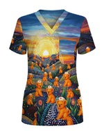 Australian Landscape Koala Nurse Medical Scrub Top