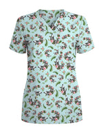 Platypus Tropical Floral Scrub Top
