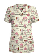 Rn-tine's Day Sweet Treats Medical Scrub Top