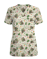 Cute Sea Turtle Nurse Christmas Scrub Top