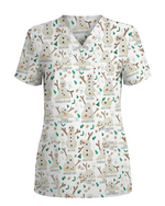 Funny Snowman Pain Scale Christmas Nursing Scrub Top