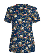 Cute Dental Christmas Scrub Top