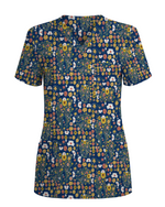 Floral Tooth Sunflower Dental Assistant Scrub Top