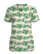 St. Patrick's Day Lucky Nursing Scrub Top