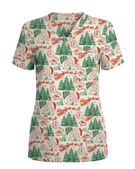 Funny Ho Ho Ho Babies Christmas Scrub Top