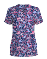 Little Dino Dreams Women Scrub Top