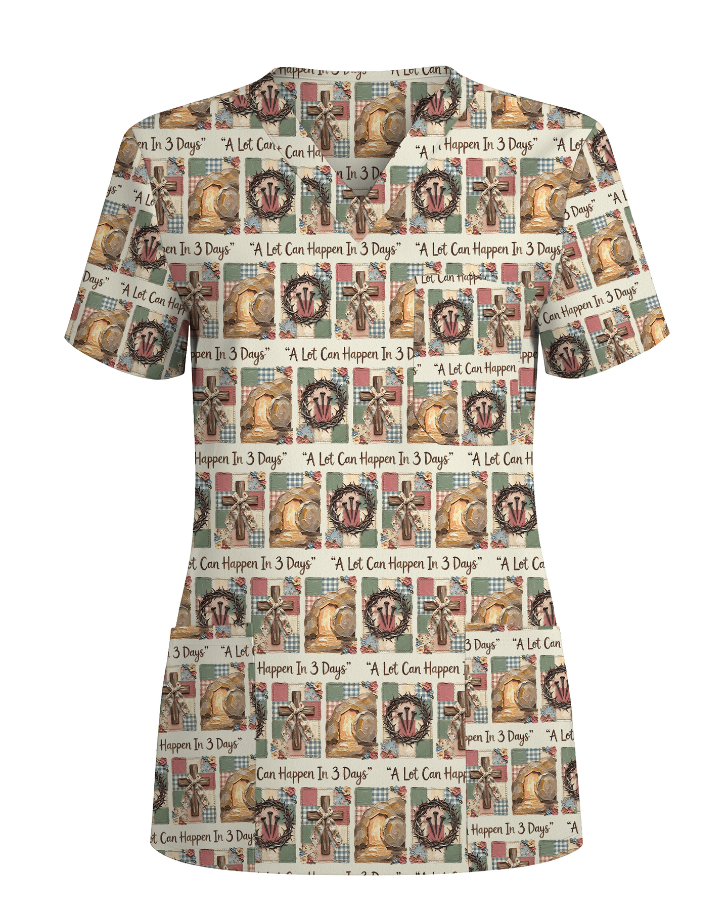A Lot Can Happen In 3 Days Scrub Top