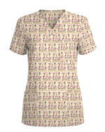 Romantic Goose Coquette Medical Scrub Top