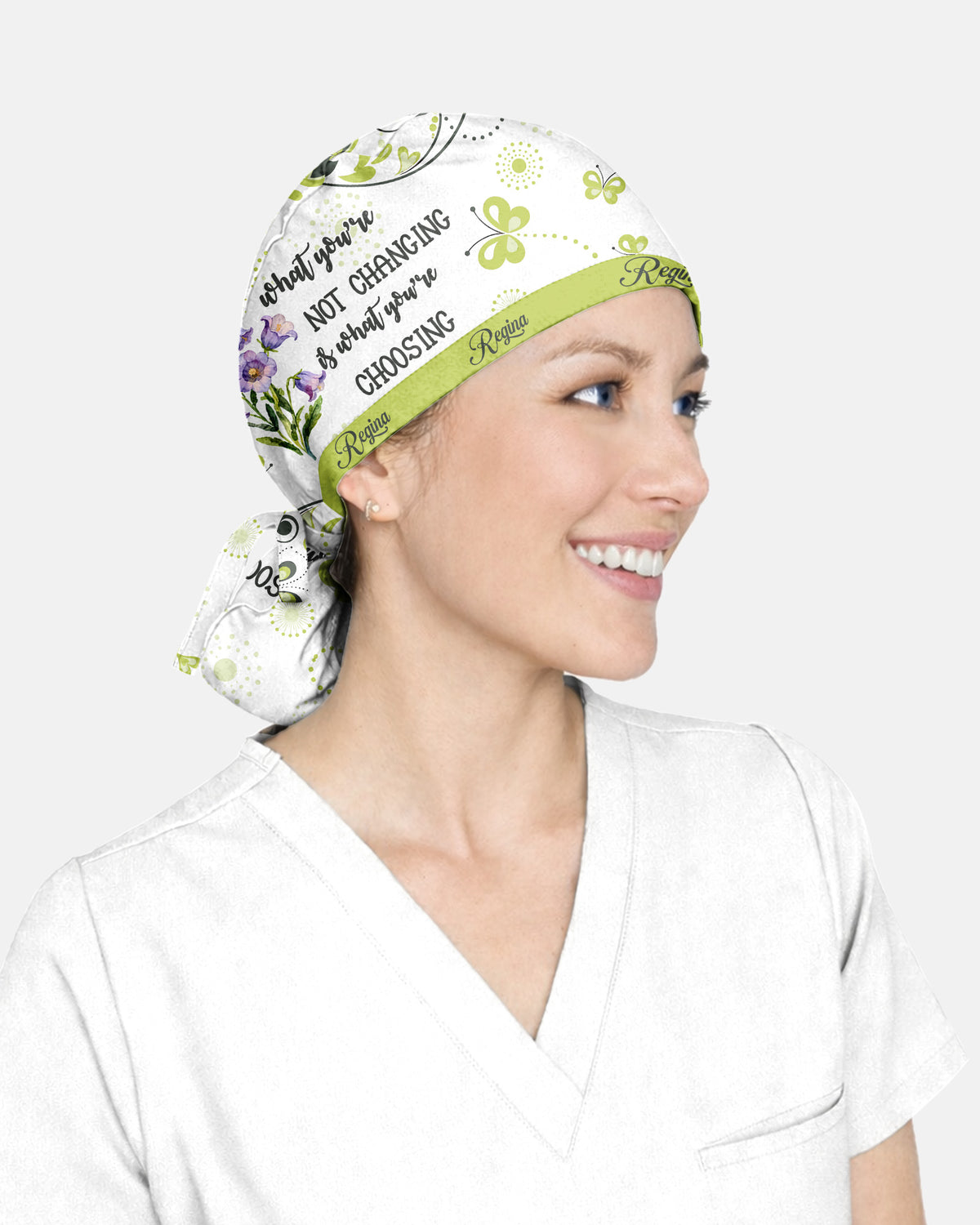 Personalized Name And Birth Month Flower What You're Not Changing Is What You're Choosing Gift For Nurse Cap