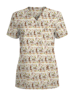 Adorable Goose Holiday Medical Scrub Top