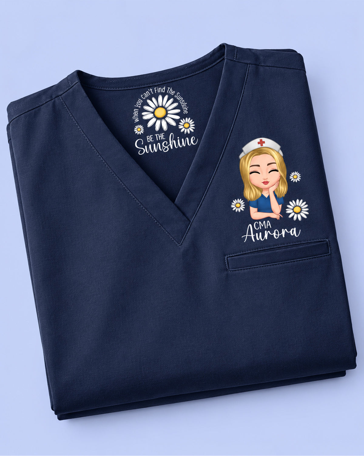 Personalized Name, Specialty And Character Be The Sunshine Hidden Message Gift For Nurse Top