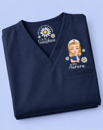 Personalized Name, Specialty And Character Be The Sunshine Hidden Message Gift For Nurse Top