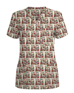 Funny Silent Night Medical Christmas Scrub Top