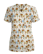 Adorable Easter Dachshund Costume Nurse Scrub Top