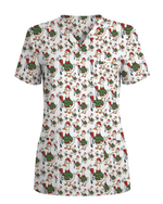 Funny Christmas Goose Holiday Nurse Scrub Top