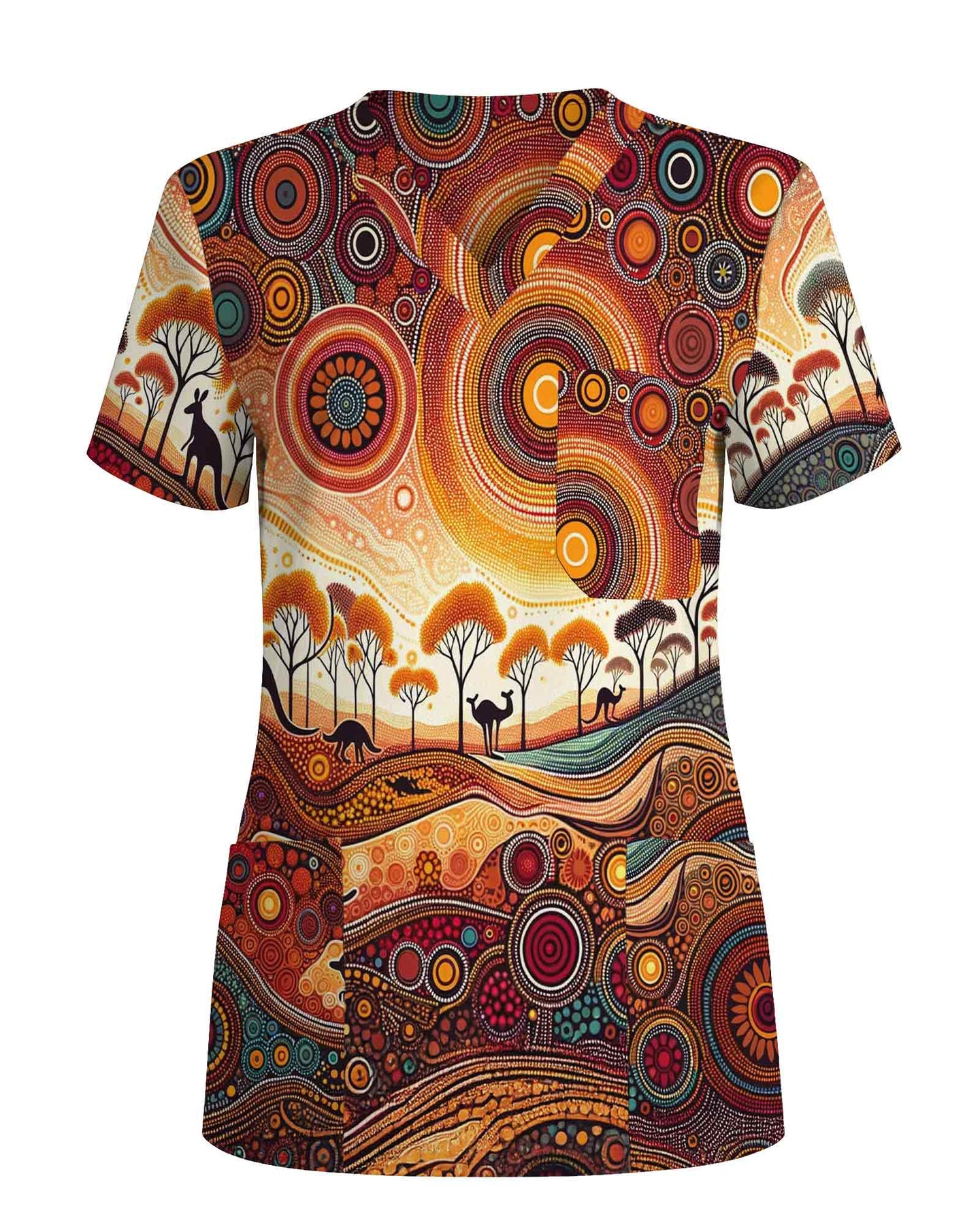 Aboriginal Indigenous Art Outback Wildlife Scrub Top
