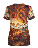 Aboriginal Indigenous Art Outback Wildlife Scrub Top