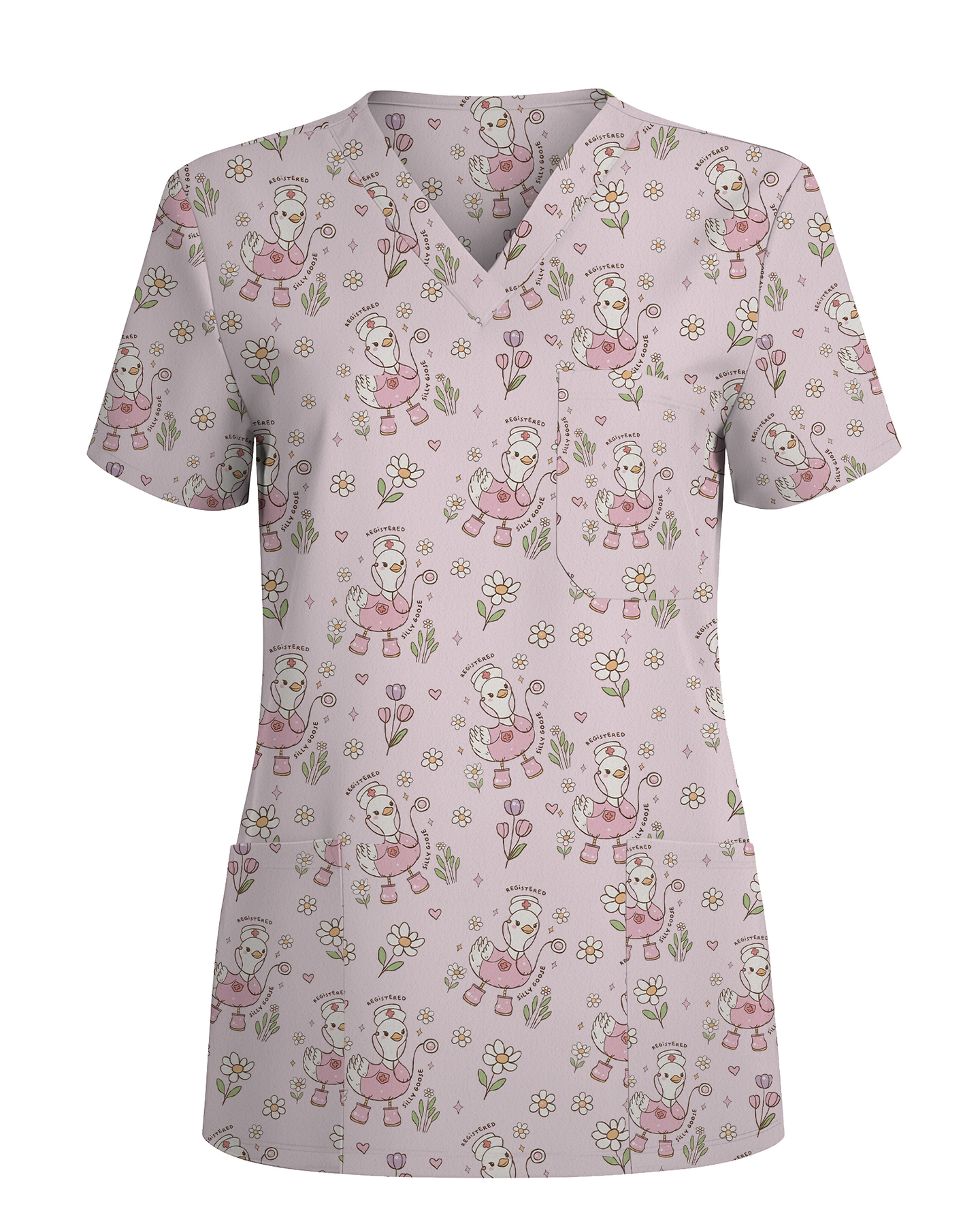 Silly Goose Nurse Life Scrub Top