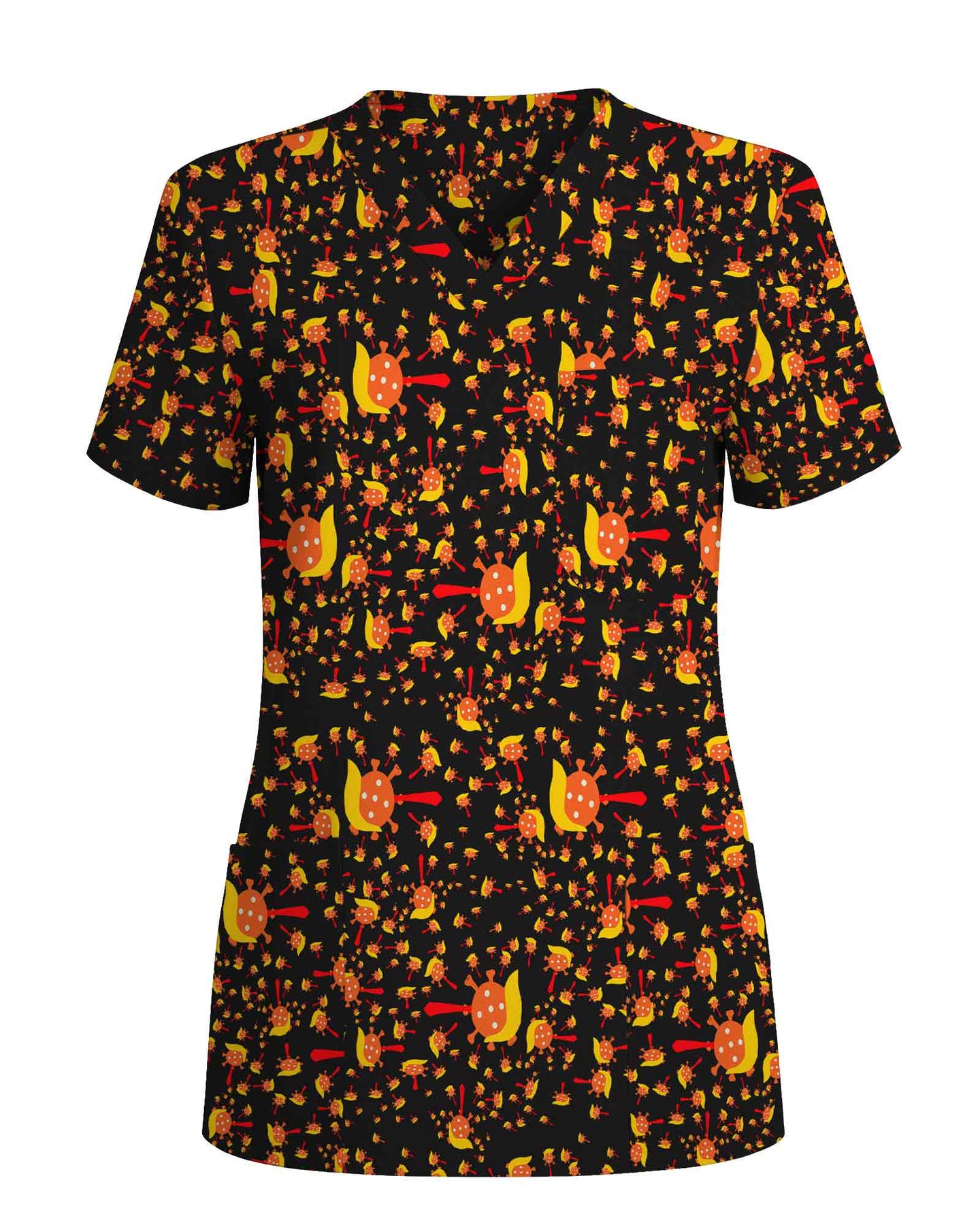 Awareness Over Ignorance Cartoon Virus Scrub Top