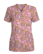 Floral Tooth Sunflower Dental Assistant Scrub Top