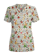 Just A Jolly Goose Christmas Holiday Nursing Scrub Top