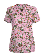 Cute Dental Christmas Scrub Top