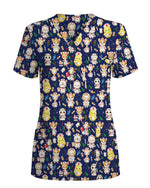 Cute Nurse Animals Scrub Top