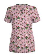 Funny Christmas Goose Holiday Nurse Scrub Top