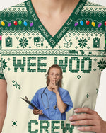 Personalized Photo Wee Woo Crew Team Night Shift Funny Christmas Gift For Nurse Top