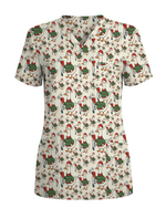 Funny Christmas Goose Holiday Nurse Scrub Top