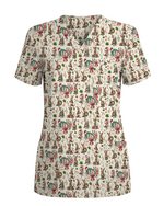 Funny Christmas Kangaroo Holiday Medical Scrub Top