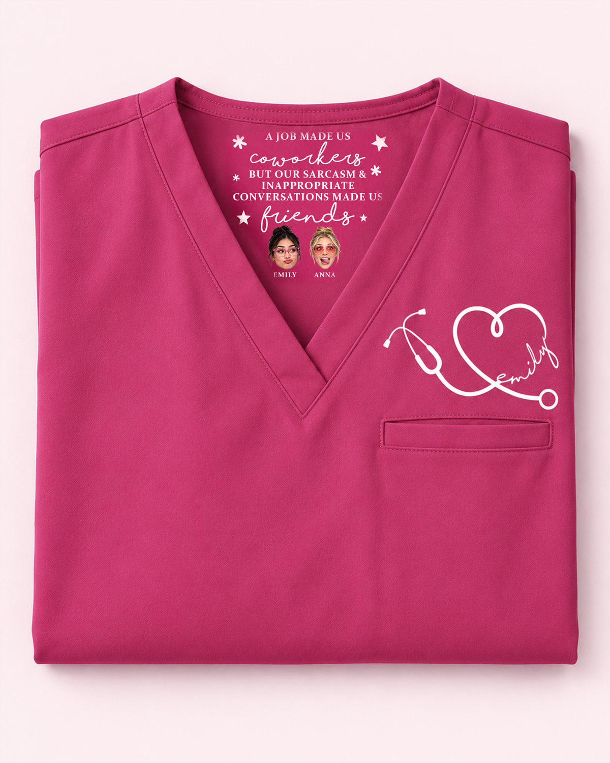 Personalized Name, Specialty And Photo A Job Made Us Coworkers Funny Hidden Message Gift For Nurse Coworker Top