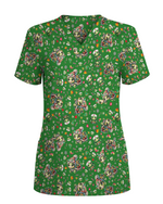 Cute Sea Turtle Nurse Christmas Scrub Top