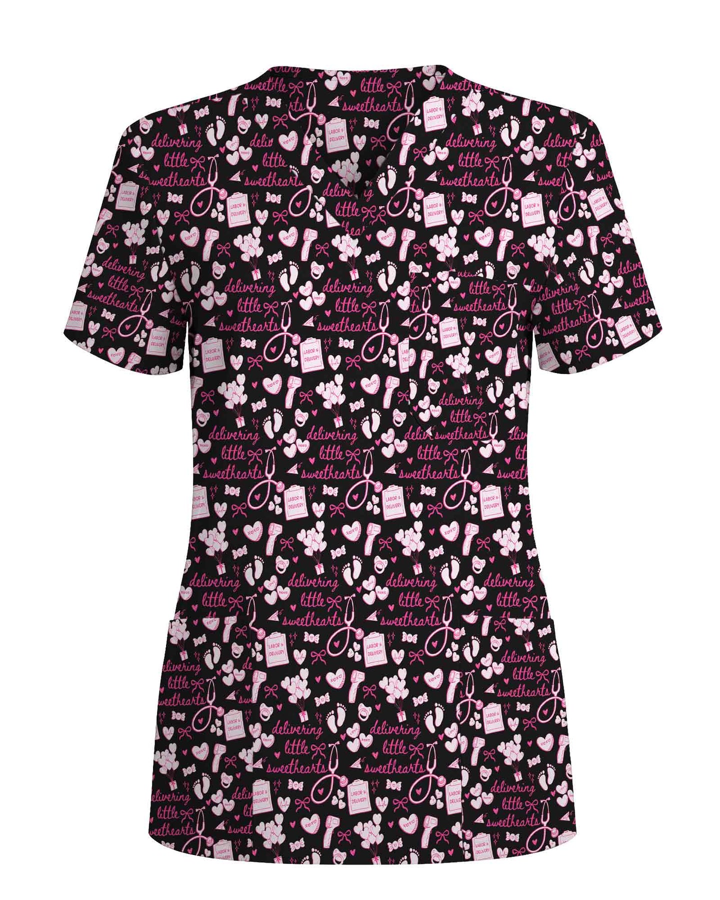 Labor & Delivery Little Sweethearts Scrub Top