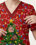 Personalized Photo Night Shift Crew Christmas Tree Funny Gift For Nurse Coworker Top