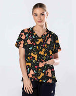 Playful Cats & Dogs Vet Life Scrub Top