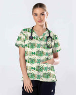 St. Patrick's Day Lucky Nursing Scrub Top