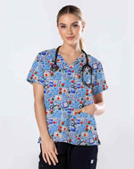 Medical Essentials Valentine Heart Scrub Top