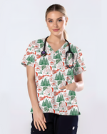 Funny Ho Ho Ho Babies Christmas Scrub Top