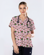 Funny Christmas Goose Holiday Nurse Scrub Top