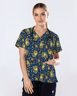 Cute Christmas Avocado Medical Scrub Top