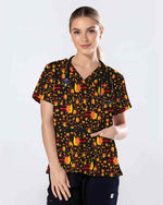 Awareness Over Ignorance Cartoon Virus Scrub Top
