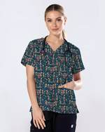Funny Christmas Kangaroo Holiday Medical Scrub Top