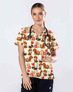 Sweet Valentine Dachshund Scrub Top
