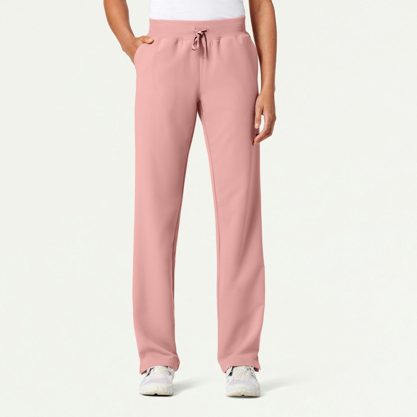 Women’s Everyday Scrub Pants with Knit Waistband and Straight Leg Fit