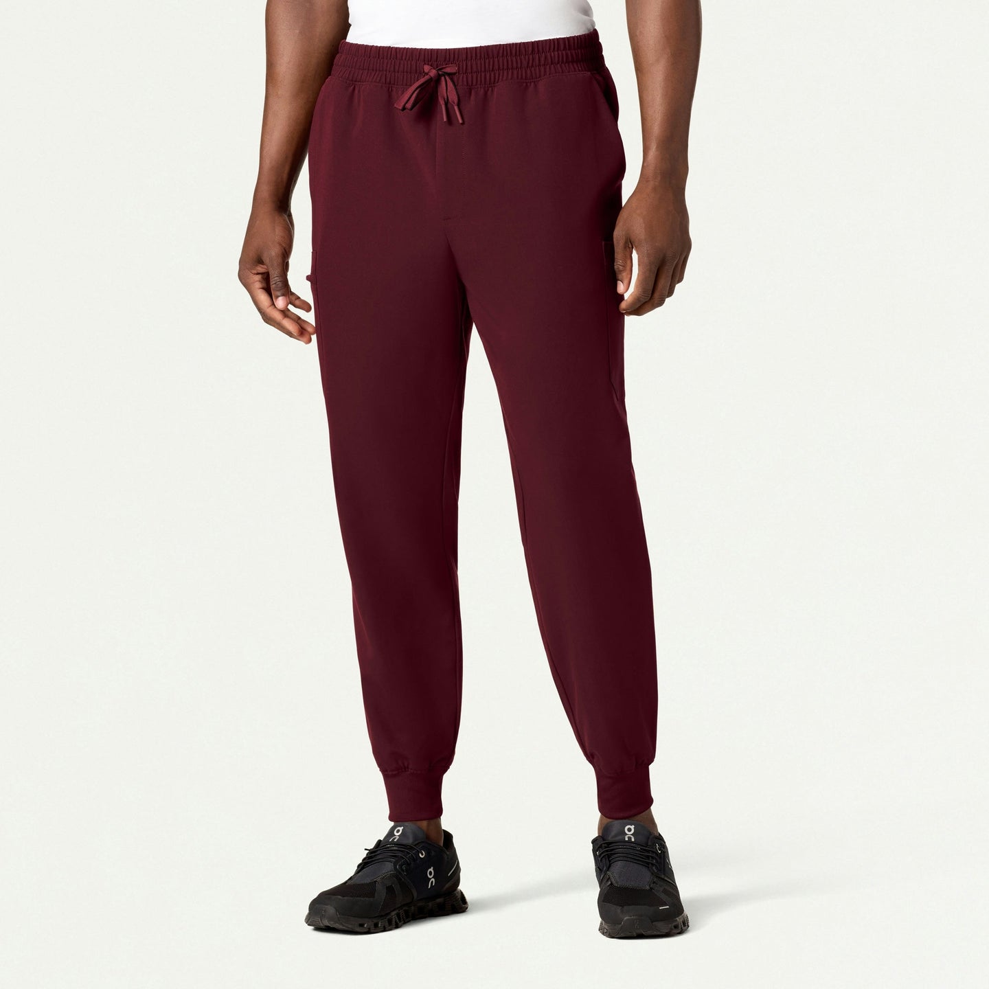 Men’s Classic Fit Utility Jogger Scrub Pants with 8 Pockets and Drawstring Waist