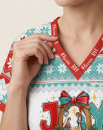 Personalized Text Joy To The World Jesus Christmas Gift For Nurse Top