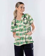 St. Patrick's Day Lucky Nursing Scrub Top